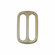 Ohio Travel Bag Rings & Slides 1 1/2" Antique Brass, Double Loop Slide, Zinc Alloy, #P-2810-ANTB P-2810-ANTB