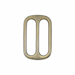 Ohio Travel Bag Rings & Slides 1 1/2" Antique Brass, Double Loop Slide, Zinc Alloy, #P-2810-ANTB P-2810-ANTB