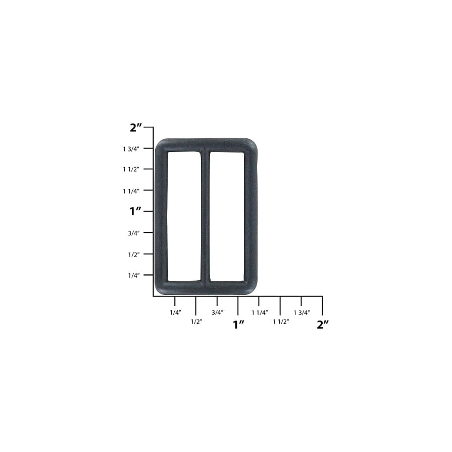 1 1/2" Black, Cast Concave Slide, Zinc Alloy