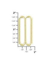Ohio Travel Bag Rings & Slides 1 1/2" Brass, Cast Rounded Tri Bar Slide, Zinc Alloy, #C-1192-BP C-1192-BP