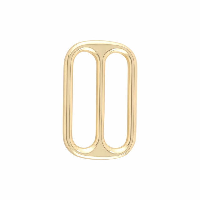 Ohio Travel Bag Rings & Slides 1 1/2" Gold, Double Loop Slide, Zinc Alloy, #P-2810-GOLD P-2810-GOLD