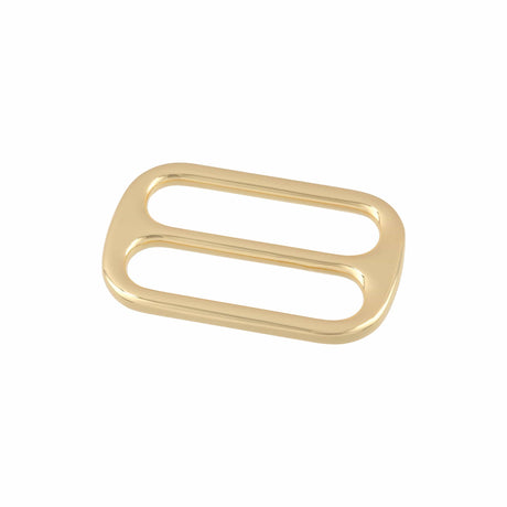Ohio Travel Bag Rings & Slides 1 1/2" Gold, Double Loop Slide, Zinc Alloy, #P-2810-GOLD P-2810-GOLD