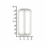 Ohio Travel Bag Rings & Slides 1 1/2" Nickel, Cast Triglide, Solid Brass, #P-2248-SBN P-2248-SBN