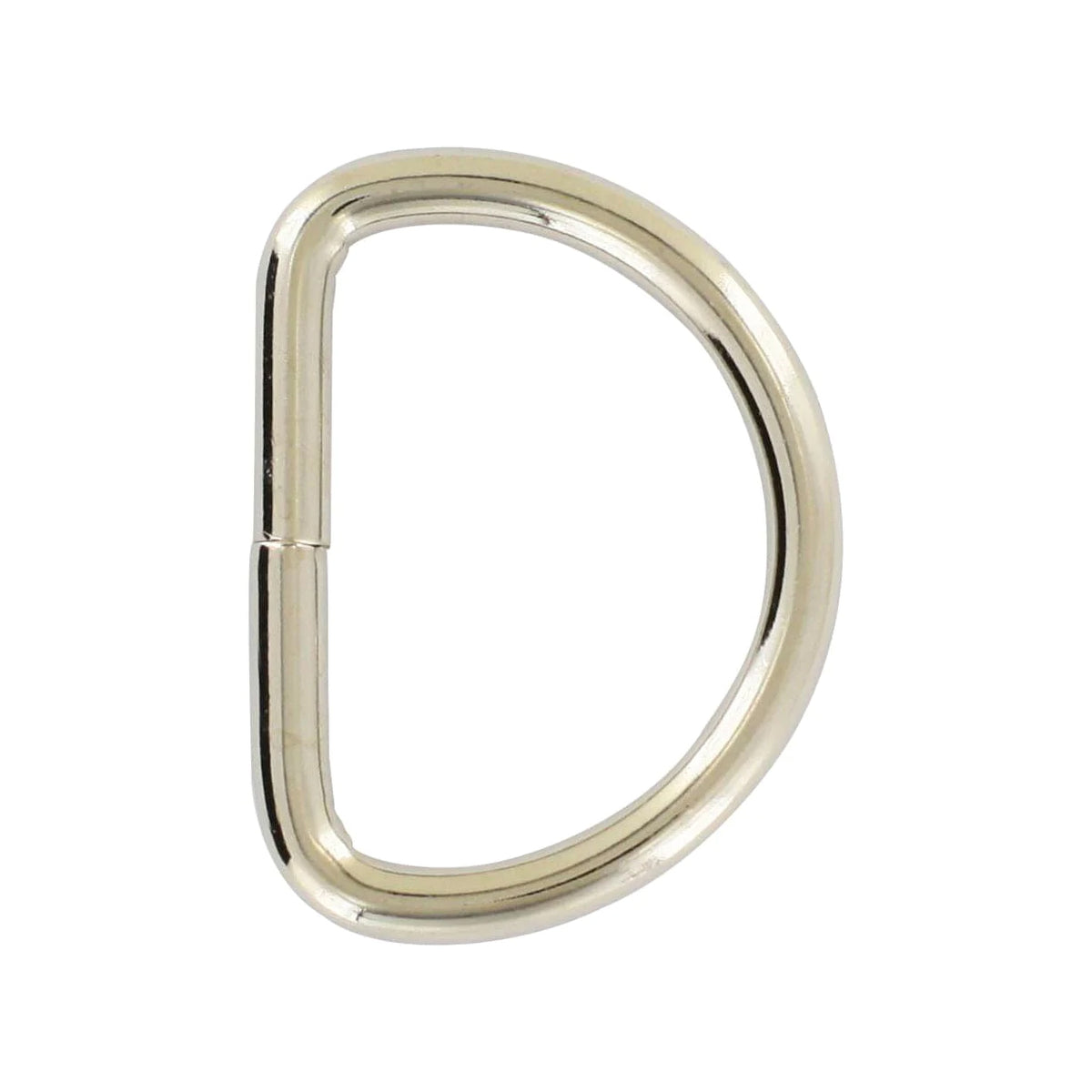 1 1/2" Nickel, Welded D Ring Tall Profile, Steel