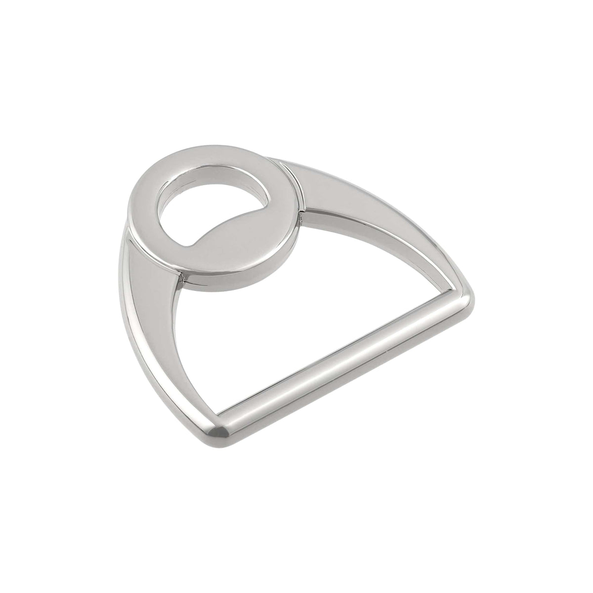 Ohio Travel Bag Rings & Slides 1 1/2" Shiny Nickel, Double Loop D-Ring, Zinc Alloy, #P-3038-NIC P-3038-NIC