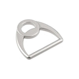 Ohio Travel Bag Rings & Slides 1 1/2" Shiny Nickel, Double Loop D-Ring, Zinc Alloy, #P-3038-NIC P-3038-NIC