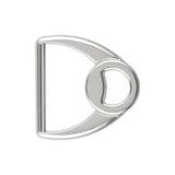 Ohio Travel Bag Rings & Slides 1 1/2" Shiny Nickel, Double Loop D-Ring, Zinc Alloy, #P-3038-NIC P-3038-NIC