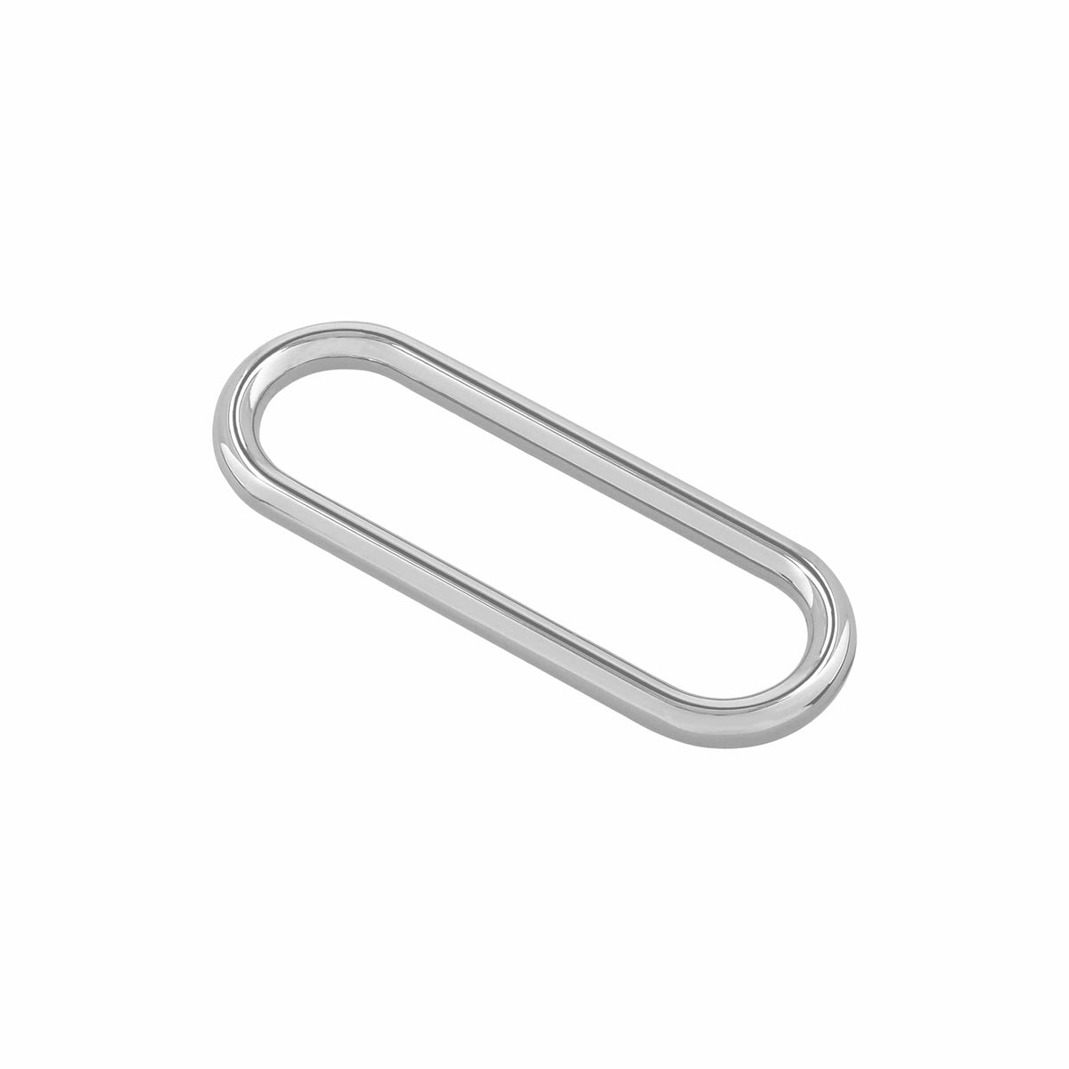 Ohio Travel Bag Rings & Slides 1 1/2" Shiny Nickel, Oval Ring, Zinc Alloy-PK5, #P-3036-NIC P-3036-NIC