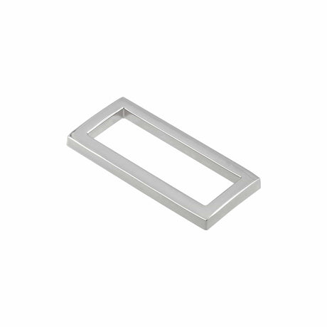 Ohio Travel Bag Rings & Slides 1 1/2" Shiny Nickel, Solid Concave Rectangular Ring, Zinc Alloy, #P-2558-NIC P-2558-NIC