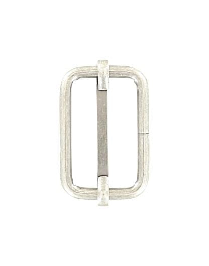 Ohio Travel Bag Rings & Slides 1 1/4" Antique Silver, Strap Slide, Steel, #C-1661-ANTS C-1661-ANTS
