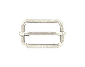 Ohio Travel Bag Rings & Slides 1 1/4" Antique Silver, Strap Slide, Steel, #C-1661-ANTS C-1661-ANTS