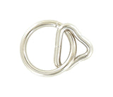 Ohio Travel Bag Rings & Slides 1 1/4" Nickel, Loop & Ring, Steel, #L-2468 L-2468