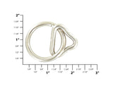 Ohio Travel Bag Rings & Slides 1 1/4" Nickel, Loop & Ring, Steel, #L-2468 L-2468