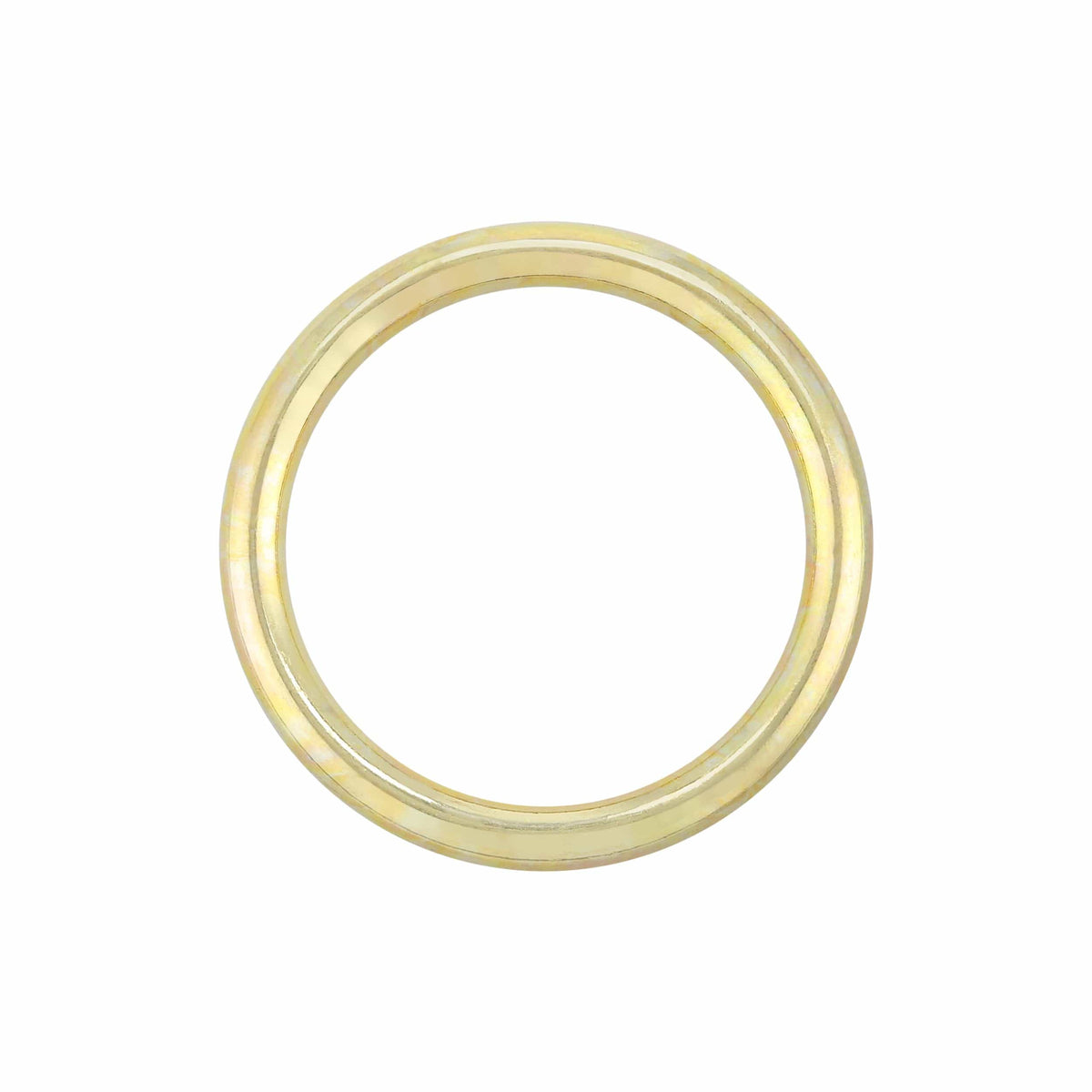 Ohio Travel Bag Rings & Slides 1 1/4" Shiny Brass, Solid Round Ring, Zinc Alloy, #A-235-BP A-235-BP