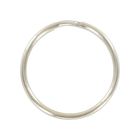 Ohio Travel Bag Rings & Slides 1 1/8" Nickel, Split Key Ring, Steel, #L-199-1-1-8N L-199-1-1-8N