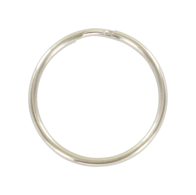 Ohio Travel Bag Rings & Slides 1 1/8" Nickel, Split Key Ring, Steel, #L-199-1-1-8N L-199-1-1-8N