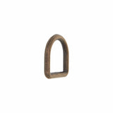 Ohio Travel Bag Rings & Slides 1/2" Antique Brass, Cast D-Ring, Zinc Alloy, #D-301-ANTB D-301-ANTB