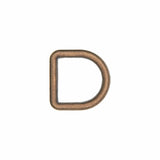 Ohio Travel Bag Rings & Slides 1/2" Antique Brass, Cast D-Ring, Zinc Alloy, #D-301-ANTB D-301-ANTB