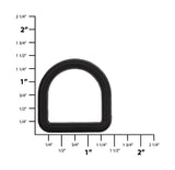 Ohio Travel Bag Rings & Slides 1/2" Black, Cast D-Ring, Zinc Alloy, #D-301-BLK D-301-BLK