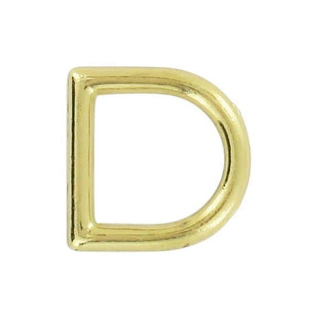 Ohio Travel Bag Rings & Slides 1/2" Brass, Cast D-Ring, Zinc Alloy, #D-301-BP D-301-BP