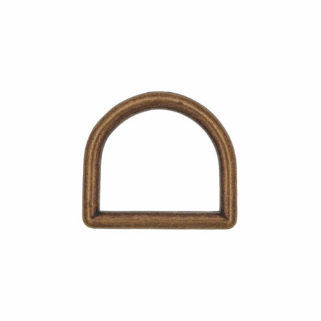 Ohio Travel Bag Rings & Slides 1" Antique Brass, Cast D-Ring. Zinc Alloy, #D-305-ANTB D-305-ANTB