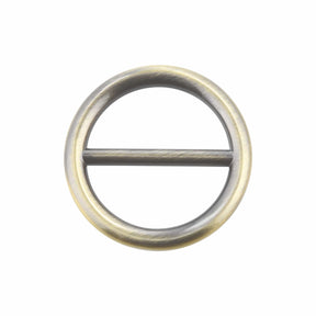 Ohio Travel Bag Rings & Slides 1" Antique Brass, Round Slide, Zinc Alloy, #P-3206-ANTB P-3206-ANTB