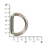 Ohio Travel Bag Rings & Slides 1" Antique Silver, Split D Ring, Steel, #P-2120-ANTS P-2120-ANTS