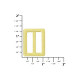 Ohio Travel Bag Rings & Slides 1" Gold, Double Loop, Zinc Alloy, #C-2114-GOLD C-2114-GOLD
