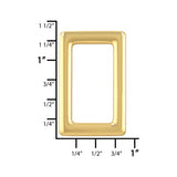 Ohio Travel Bag Rings & Slides 1" Gold, Rectangular Ring, Zinc Alloy, #P-3113-GOLD P-3113-GOLD
