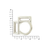 1" Nickel, 2-Sided Halter Ring, Zinc Alloy