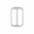 Ohio Travel Bag Rings & Slides 1" Nickel, Cast Double Loop, Solid Brass, #P-2510-SBN P-2510-SBN