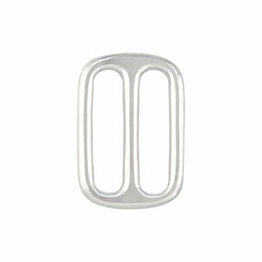 Ohio Travel Bag Rings & Slides 1" Nickel, Cast Double Loop, Solid Brass, #P-2510-SBN P-2510-SBN