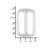 Ohio Travel Bag Rings & Slides 1" Nickel, Cast Double Loop, Solid Brass, #P-2510-SBN P-2510-SBN