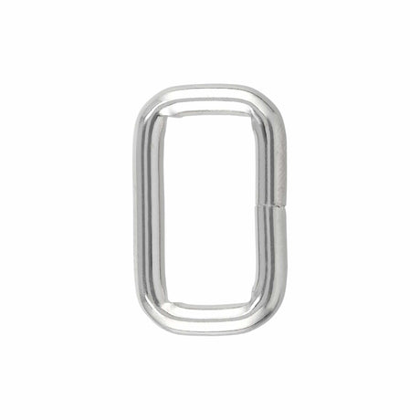 Ohio Travel Bag Rings & Slides 1" Nickel, Welded Rectangular Ring, Steel, #P-2473-NP P-2473-NP
