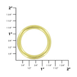 Ohio Travel Bag Rings & Slides 1" Shiny Brass, Cast Round Ring, Zinc Alloy, #A-234-BP A-234-BP