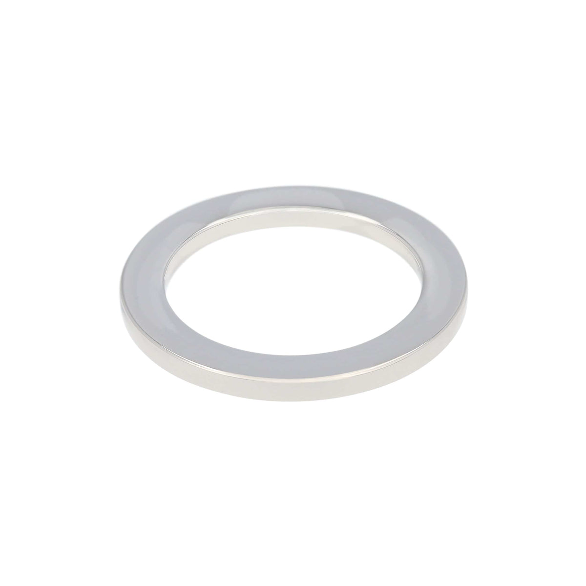 Ohio Travel Bag Rings & Slides 1" Shiny Nickel, Cast Flat Round Ring, Zinc Alloy, #P-2552-NIC P-2552-NIC