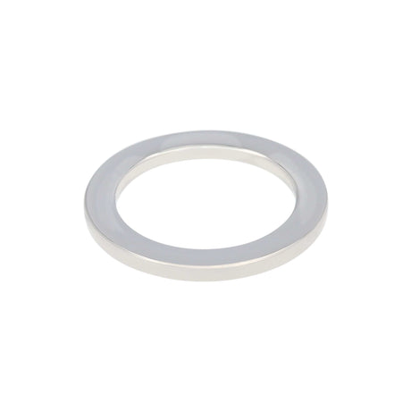 Ohio Travel Bag Rings & Slides 1" Shiny Nickel, Cast Flat Round Ring, Zinc Alloy, #P-2552-NIC P-2552-NIC