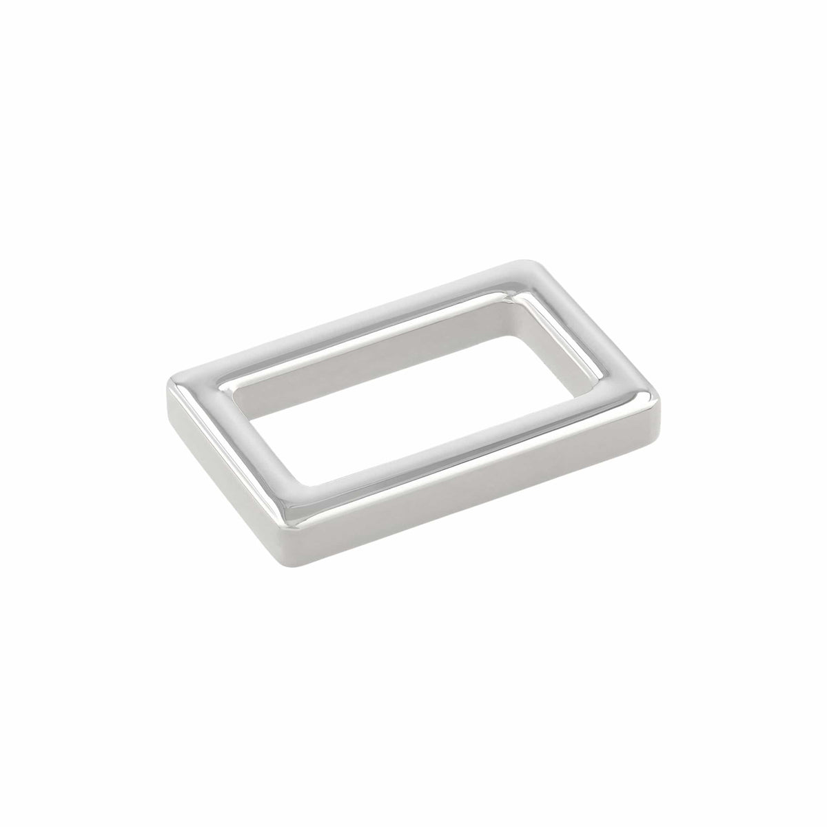 Ohio Travel Bag Rings & Slides 1" Shiny Nickel, Rectangular Ring, Zinc Alloy, #P-3113-NIC P-3113-NIC