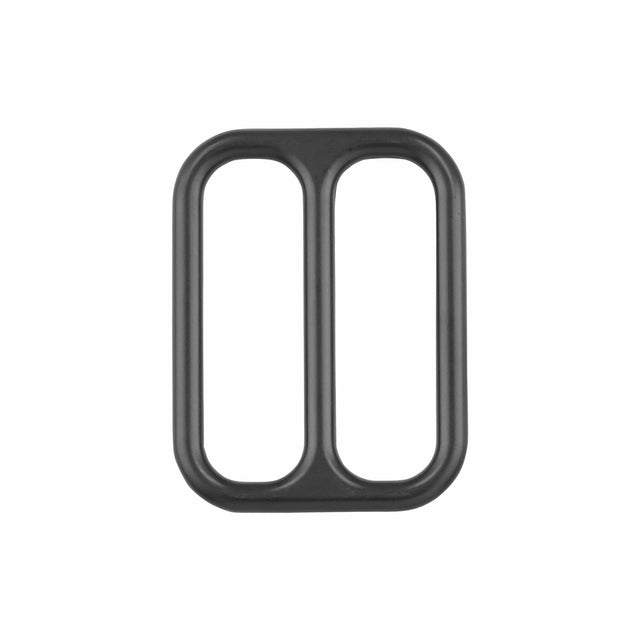 Ohio Travel Bag Rings & Slides 2" Black, Double Loop, Zinc Alloy, #P-2560-BLK P-2560-BLK