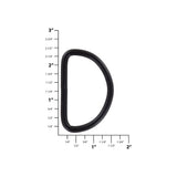 2" Matte Black, Welded D Ring, Steel