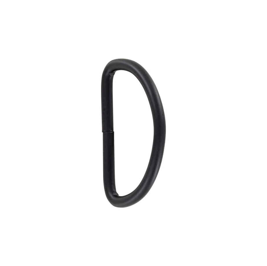 2" Matte Black, Welded D Ring, Steel