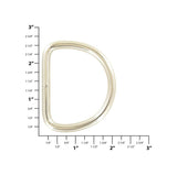 Ohio Travel Bag Rings & Slides 2" Nickel, Welded D Ring, Steel, #P-2428 P-2428