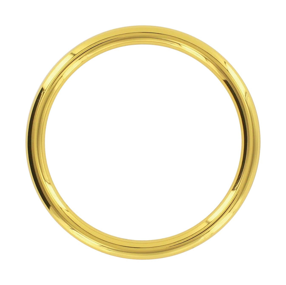 Ohio Travel Bag Rings & Slides 2" Shiny Gold, Cast Round Ring, Zinc Alloy, #P-2762-GOLD P-2762-GOLD