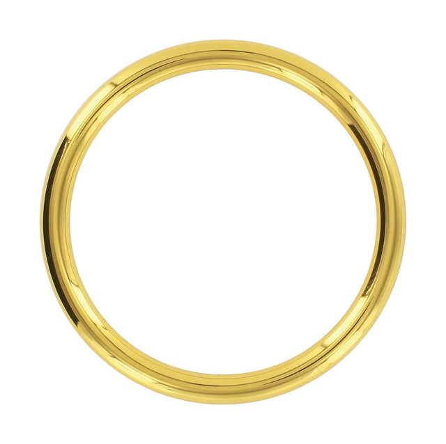 Ohio Travel Bag Rings & Slides 2" Shiny Gold, Cast Round Ring, Zinc Alloy, #P-2762-GOLD P-2762-GOLD