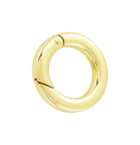 Ohio Travel Bag Rings & Slides 3/4" Gold, Spring Gate Round Ring, Zincc Alloy, #P-2733-GOLD P-2733-GOLD