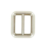 Ohio Travel Bag Rings & Slides 3/4" Nickel, Beveled Cast Double Loop, Zinc Alloy, #P-2893-NIC P-2893-NIC
