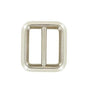 Ohio Travel Bag Rings & Slides 3/4" Nickel, Beveled Cast Double Loop, Zinc Alloy, #P-2893-NIC P-2893-NIC