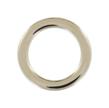 Ohio Travel Bag Rings & Slides 3/4" Nickel, Cast Flat Round Ring, Zinc Alloy, #P-2553-NIC P-2553-NIC