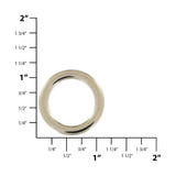 Ohio Travel Bag Rings & Slides 3/4" Nickel, Cast Flat Round Ring, Zinc Alloy, #P-2553-NIC P-2553-NIC