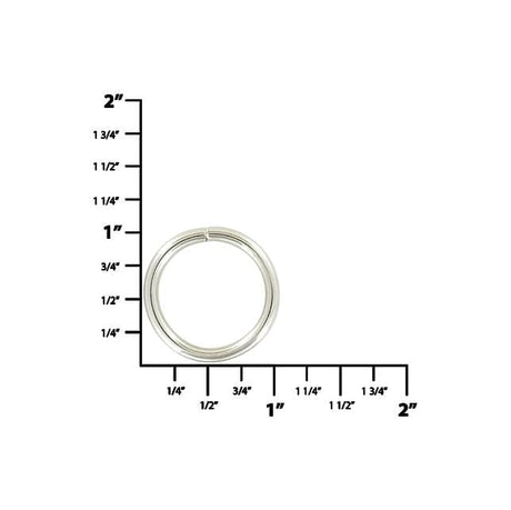 Ohio Travel Bag Rings & Slides 3/4" Nickel Plated, Split Round Ring, Steel, #A-5-NP A-5-NP